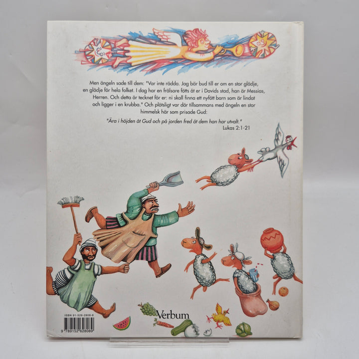 Kalabaliken i Betlehem färgstark julbilderbok Verbum