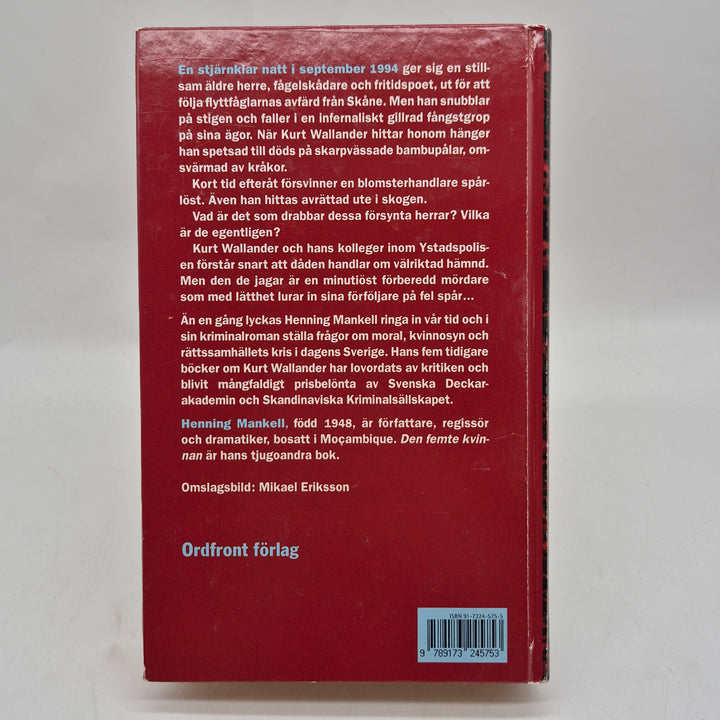 Den femte kvinnan inbunden Mankell kriminalroman