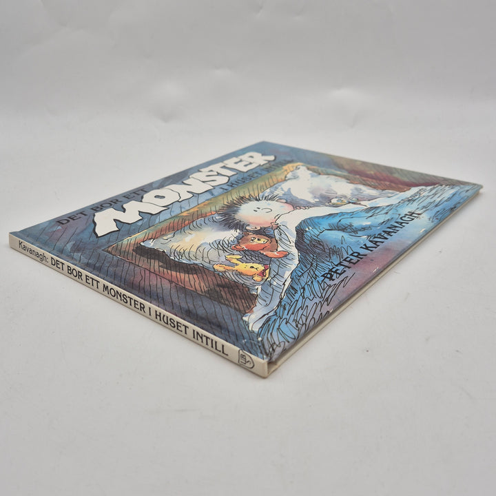 Retro bilderbok Det bor ett monster intill