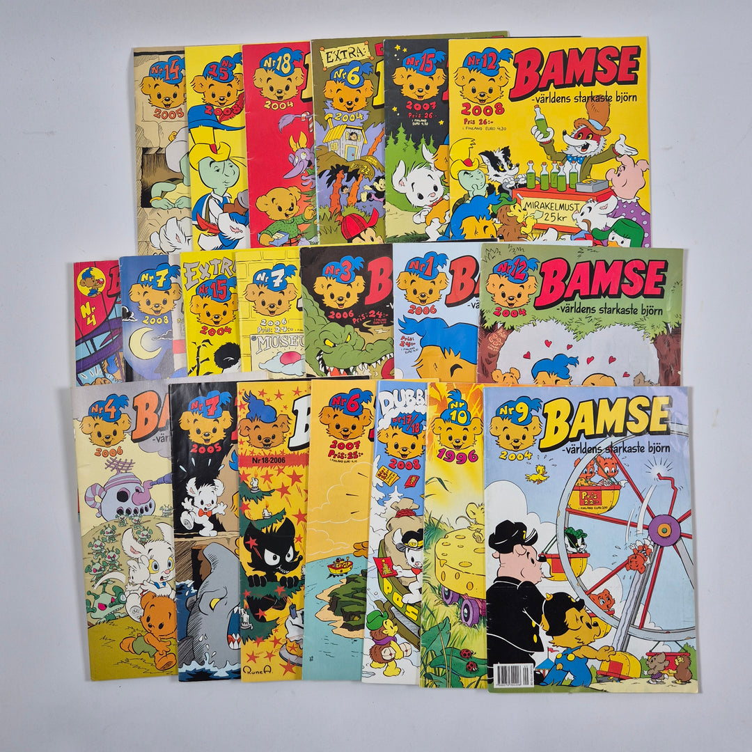 Retro Bamse serietidningar blandat parti 90–00-tal