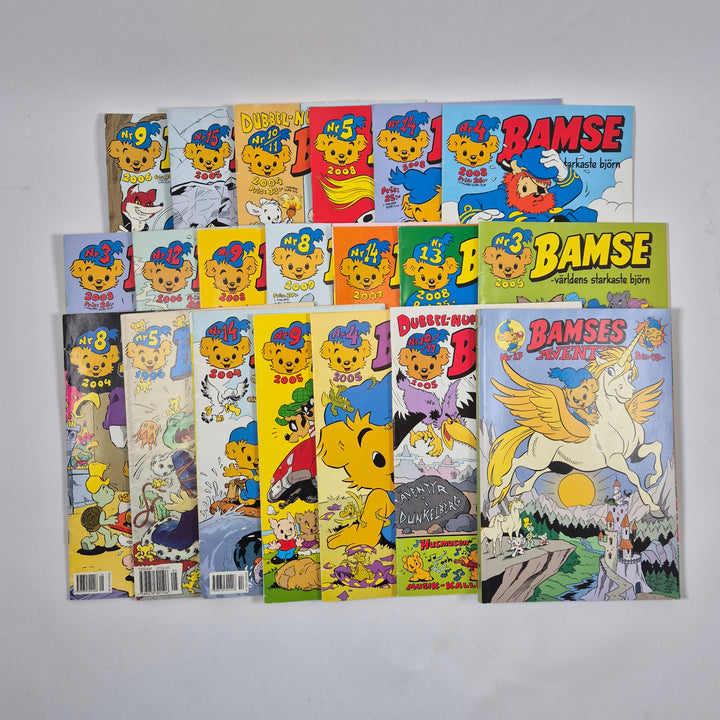 Retro Bamse serietidningar bunt tidigt 2000tal
