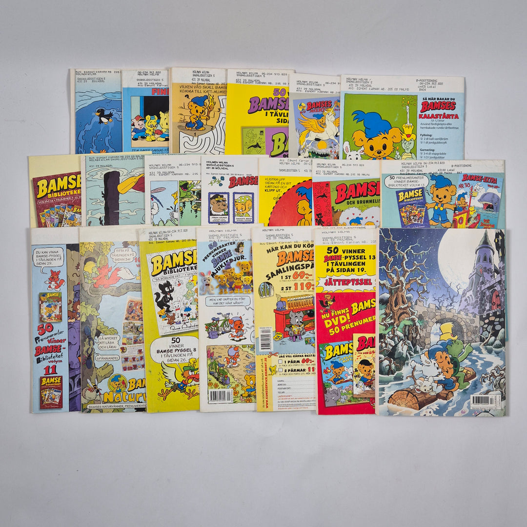 Retro Bamse serietidningar bunt tidigt 2000tal