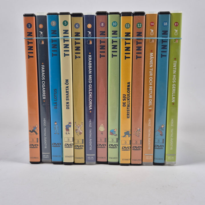Klassiskt Tintin dvd samlingspaket retro svensk