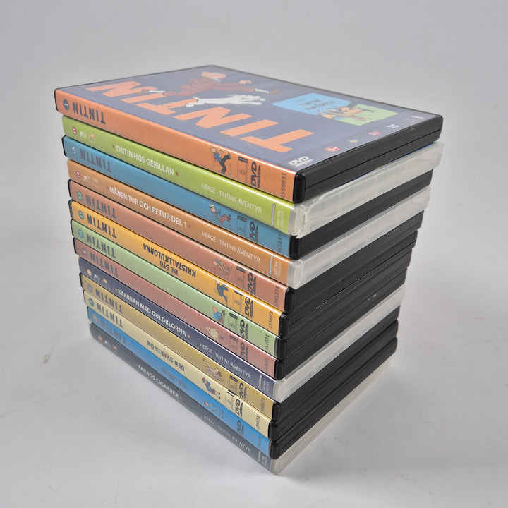 Klassiskt Tintin dvd samlingspaket retro svensk