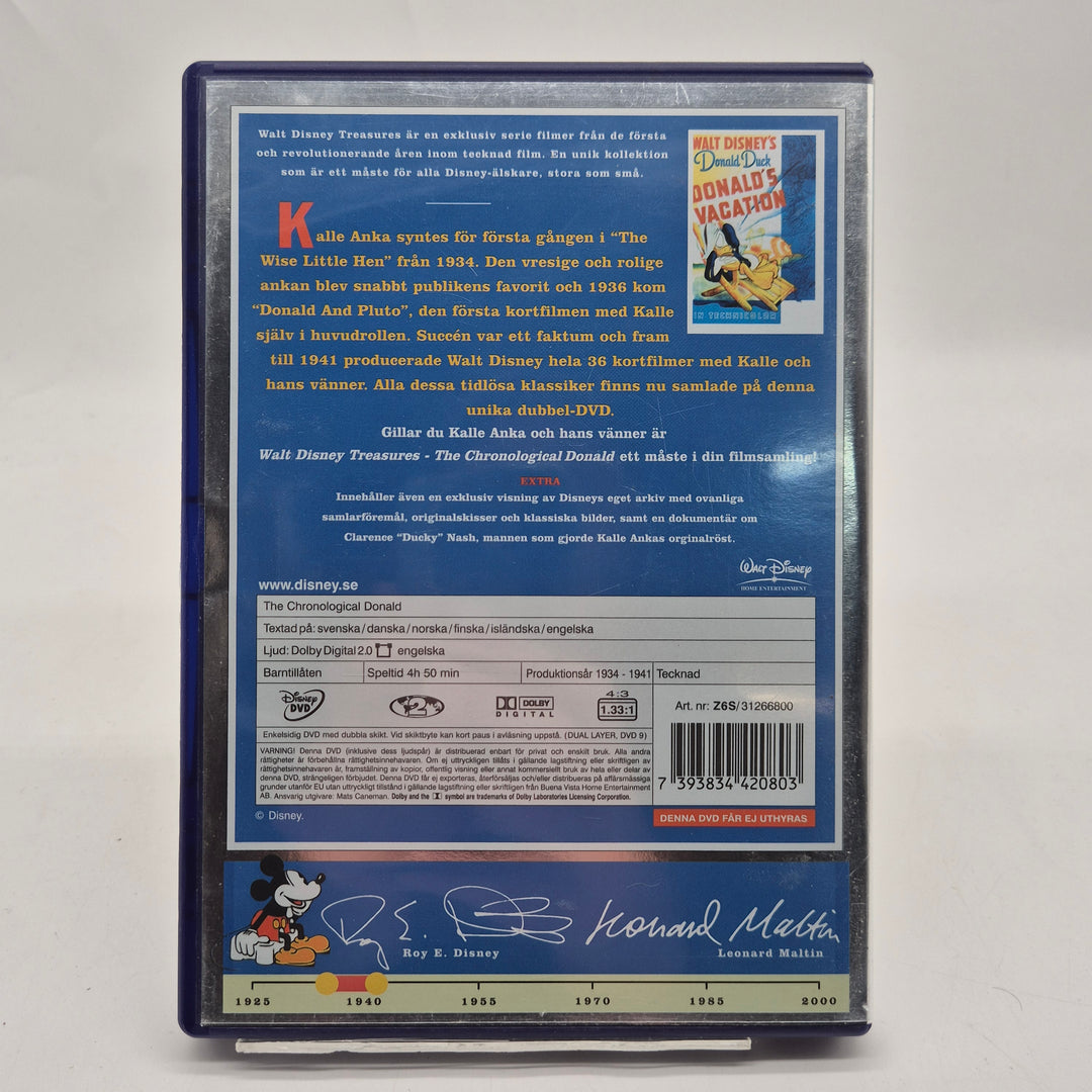 Walt Disney Treasures dubbel DVD Kalle Anka