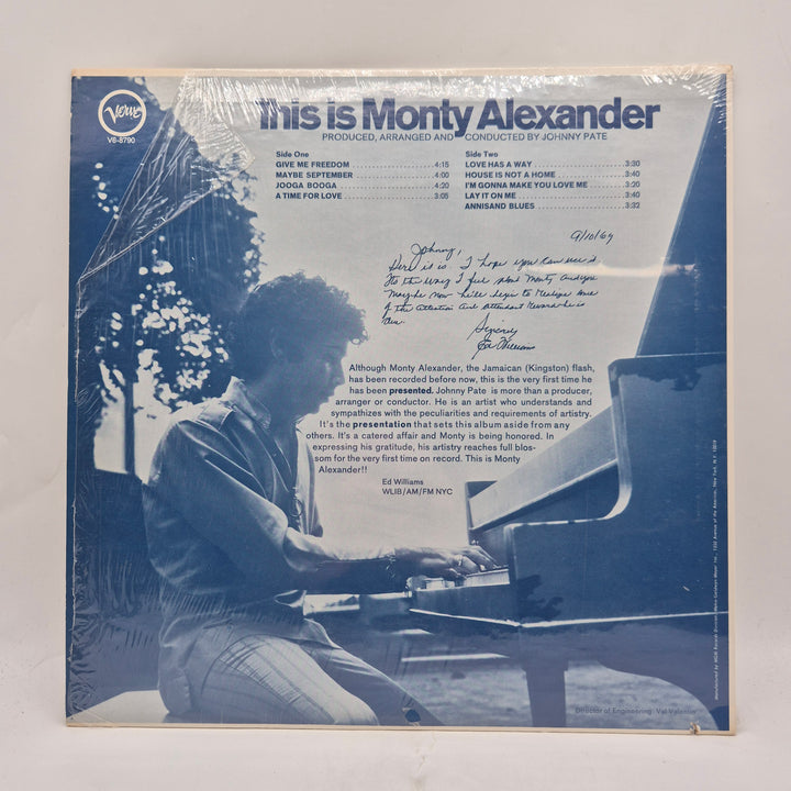 Monty Alexander vinyl LP retro Verve Records