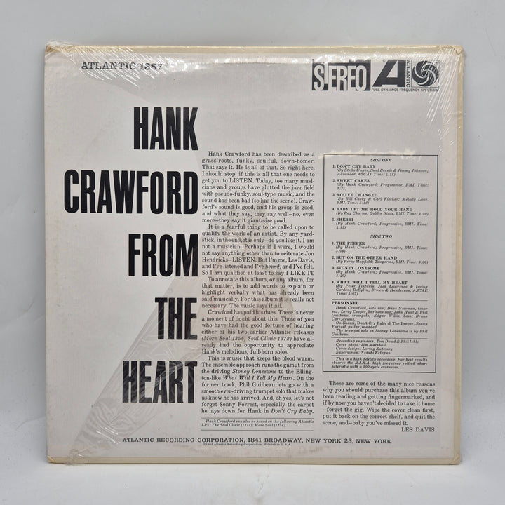Hank Crawford From The Heart vinyl LP retro