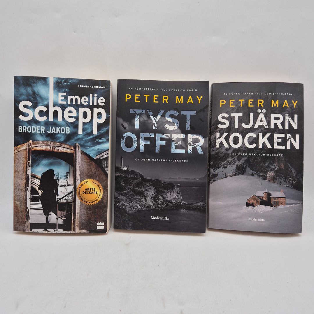 Bokpaket kriminalromaner pocket Emelie Schepp Peter May