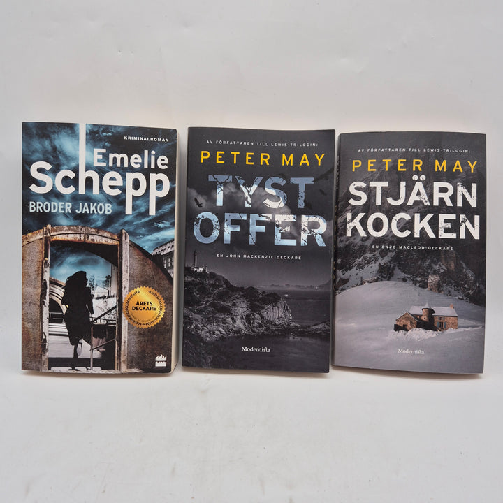 Bokpaket kriminalromaner pocket Emelie Schepp Peter May