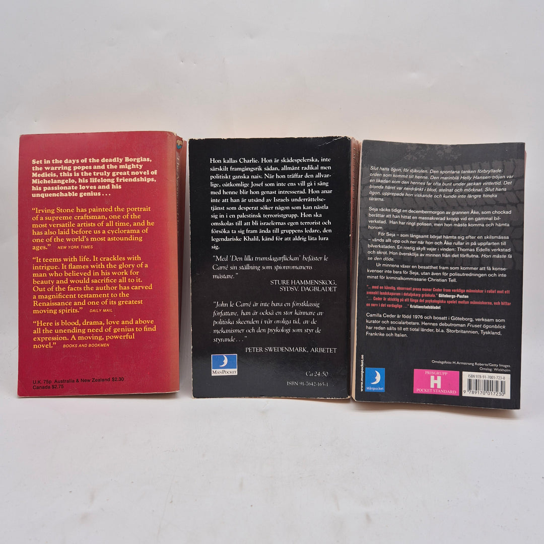 Bokpaket skönlitteratur pocket Irving Stone le Carré