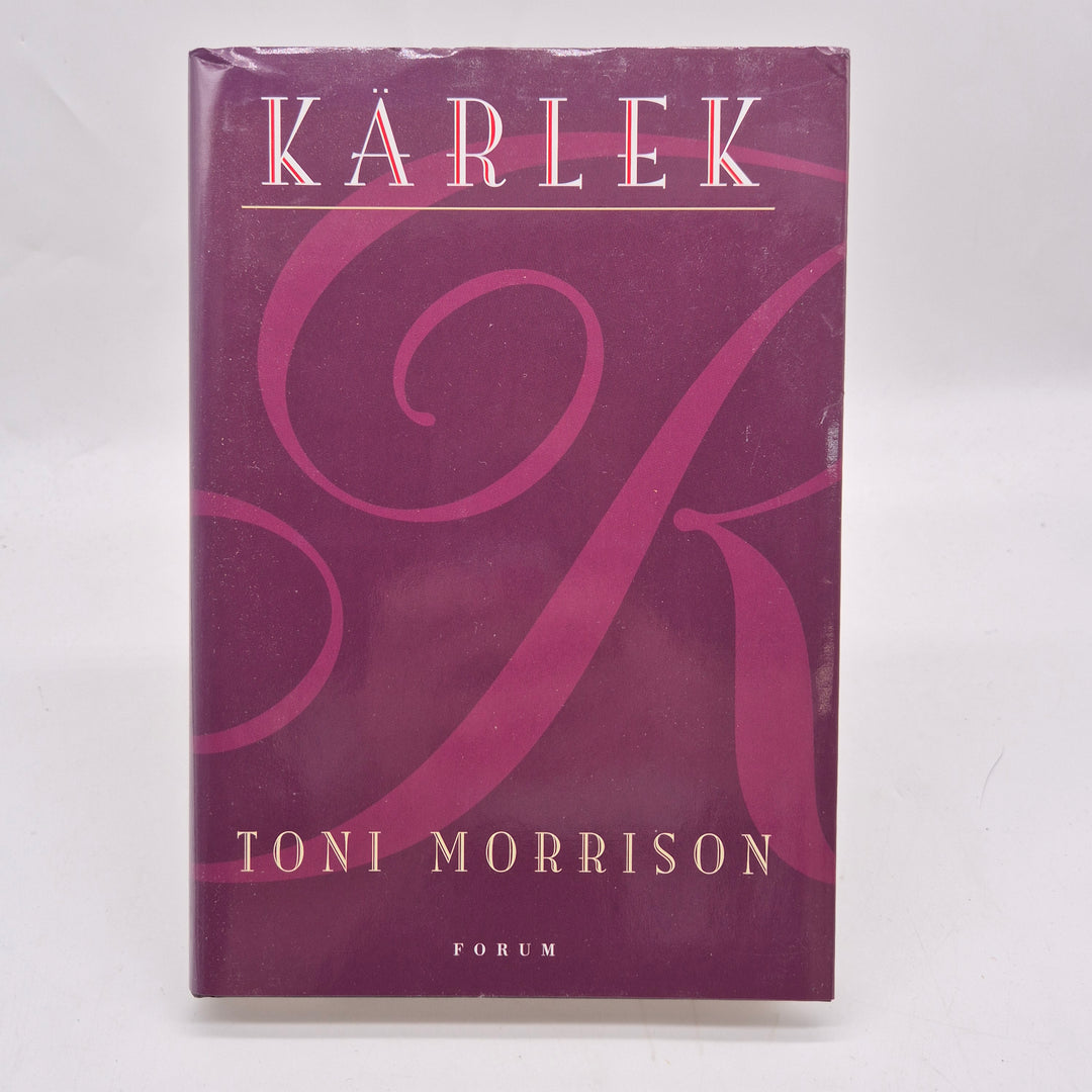 Kärlek Toni Morrison inbunden vinröd roman