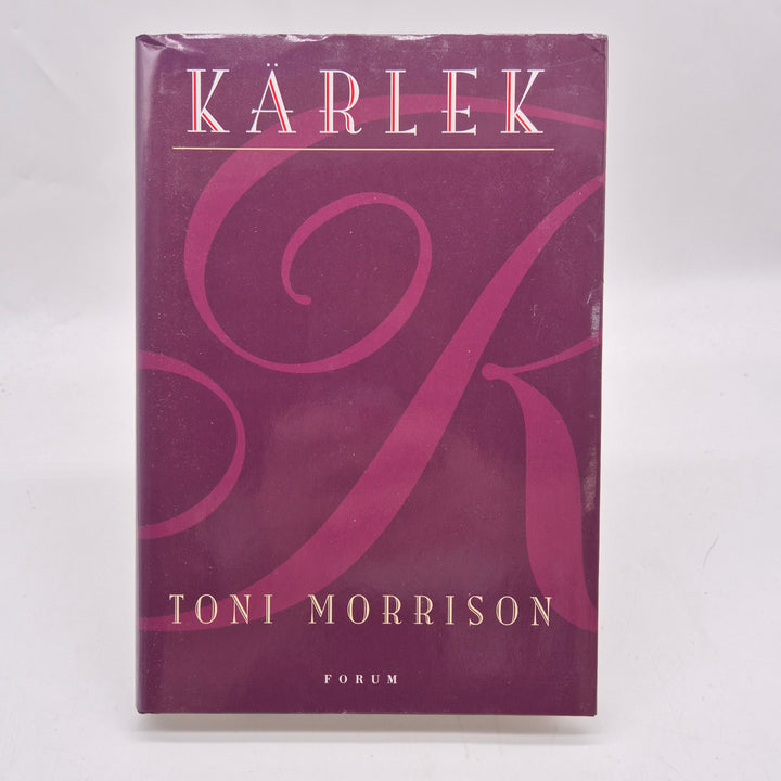 Kärlek Toni Morrison inbunden vinröd roman