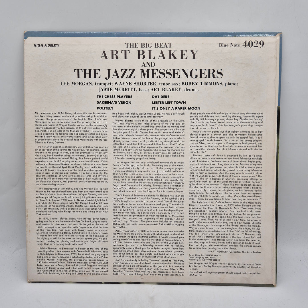 Art Blakey The Big Beat Blue Note LP