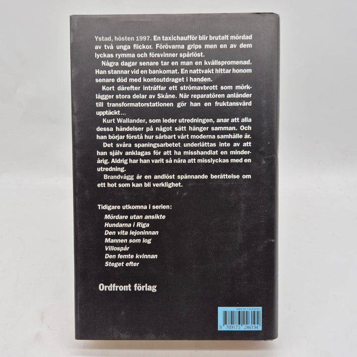 Brandvägg kriminalroman inbunden Henning Mankell Ordfront