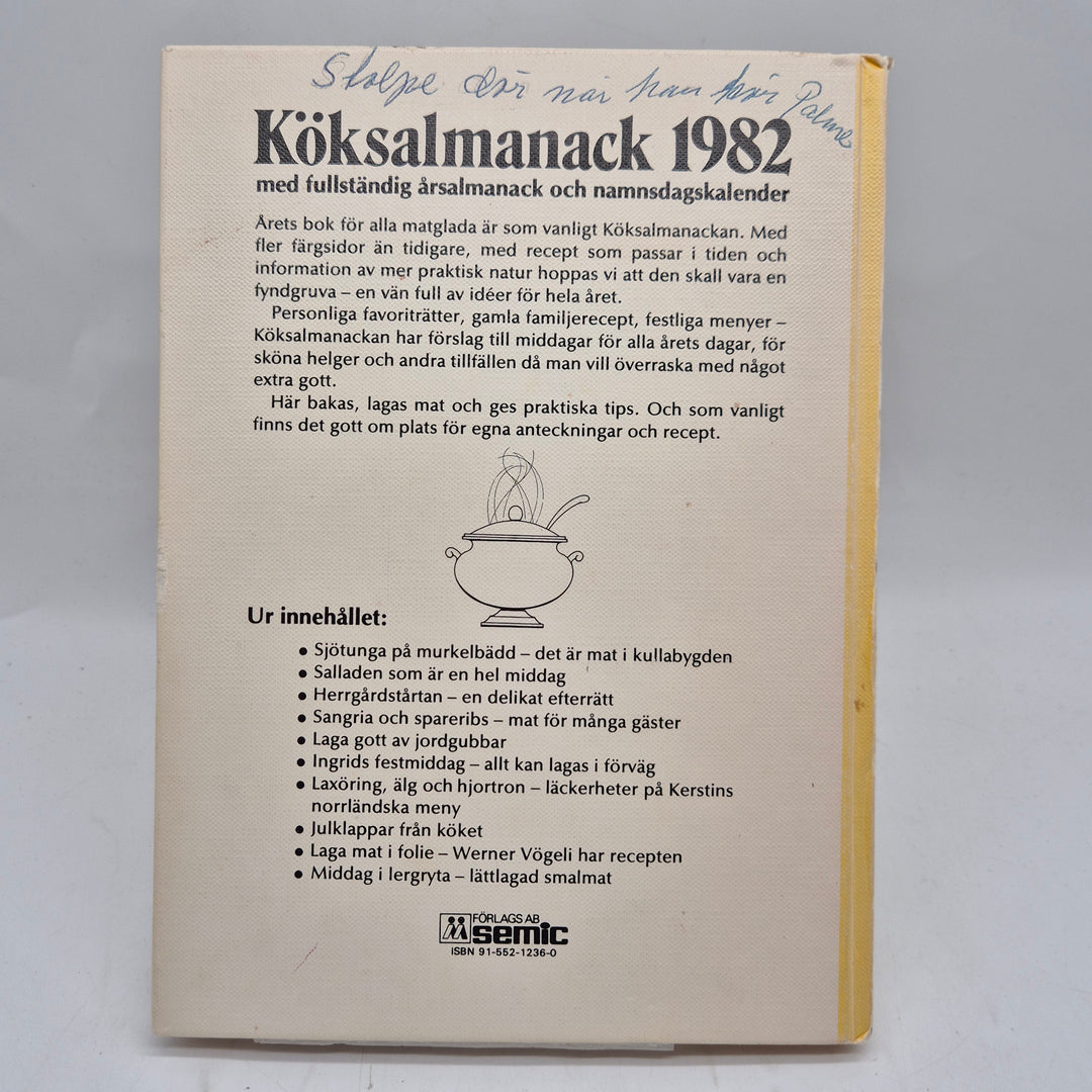 Köksalmanacka 1982 Semic retro bok