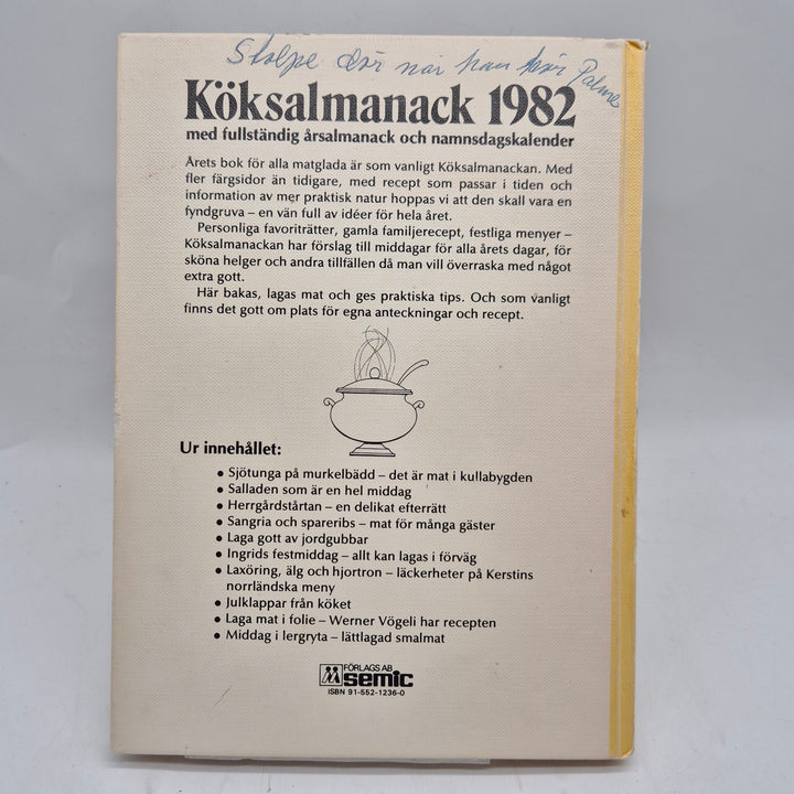 Köksalmanacka 1982 Semic retro bok