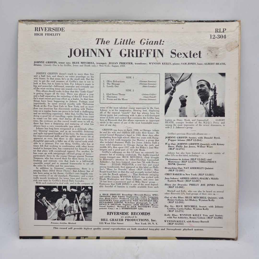 Johnny Griffin The Little Giant vinyl LP retro