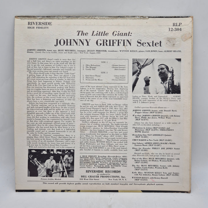 Johnny Griffin The Little Giant vinyl LP retro