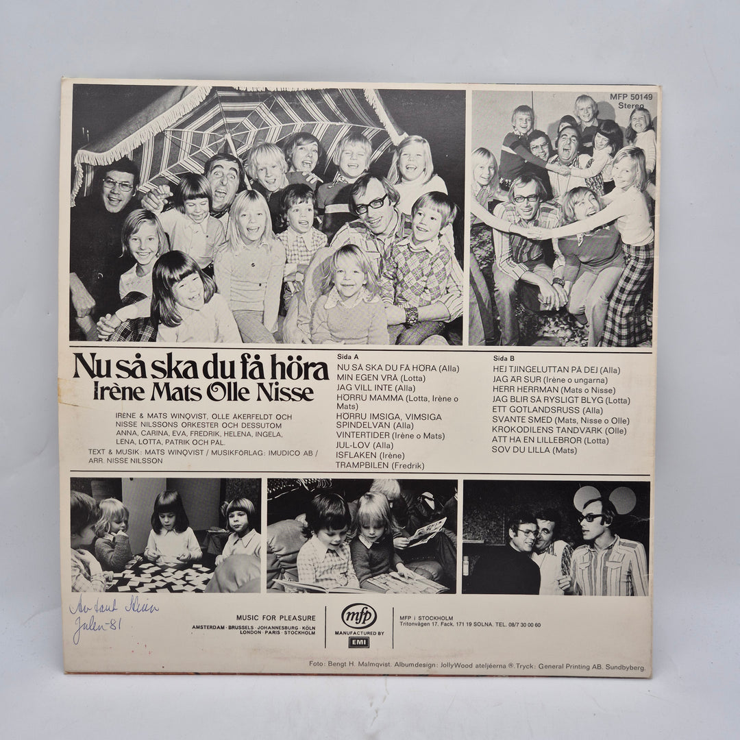 Retro LP barnmusik Nu ska du få höra