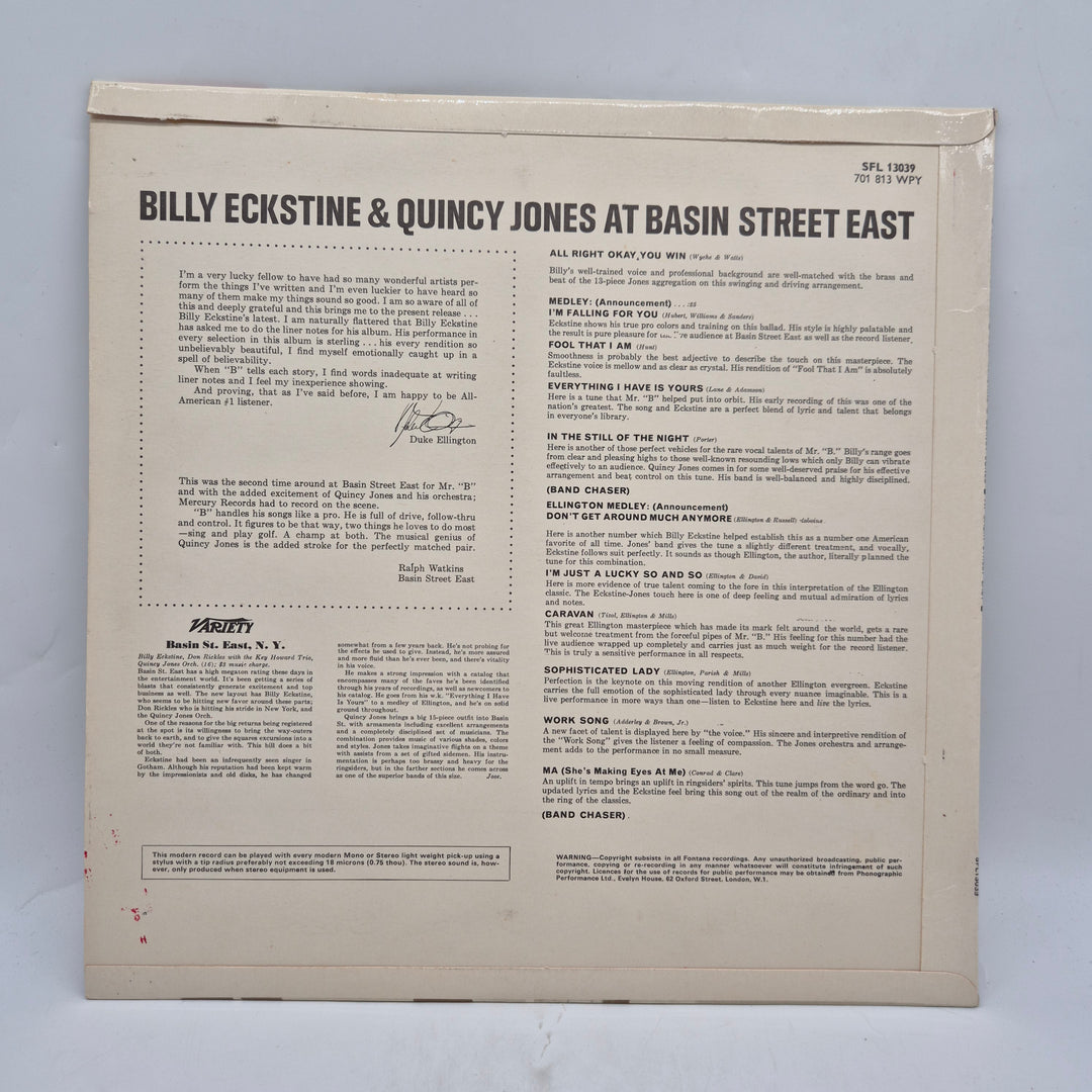 Billy Eckstine Quincy Jones jazz LP vintage
