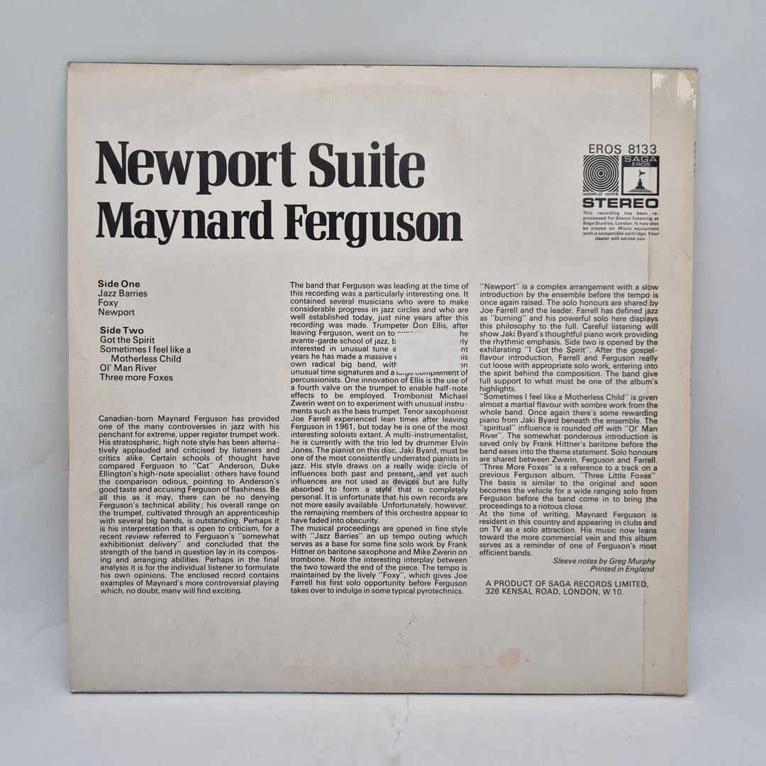 Retro vinyl LP Newport Suite Maynard Ferguson