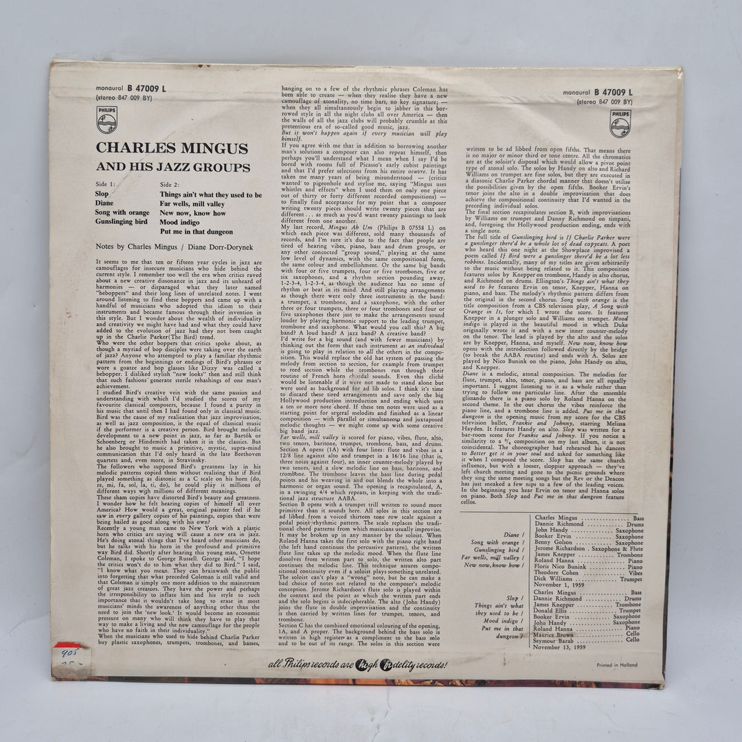Mingus Dynasty vinyl LP vintage Philips