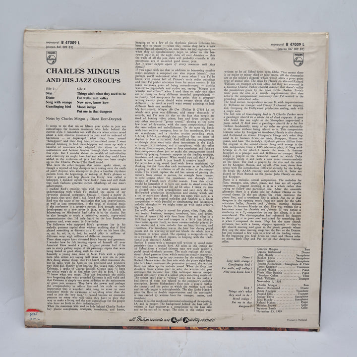 Mingus Dynasty vinyl LP vintage Philips