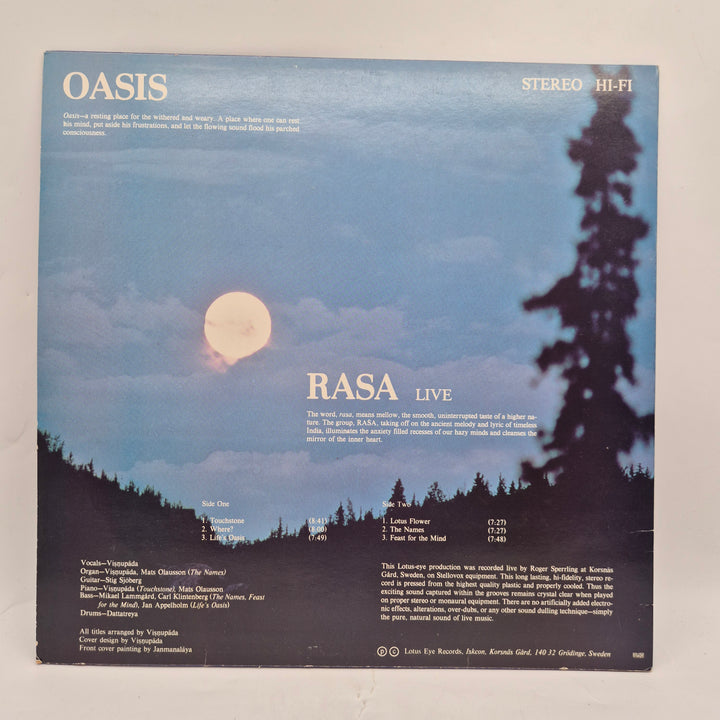 Oasis Rasa Live retro vinyl LP begagnad