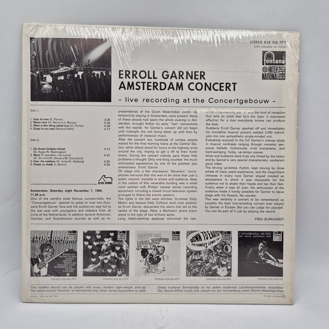 Erroll Garner Amsterdam Concert vinyl retro LP