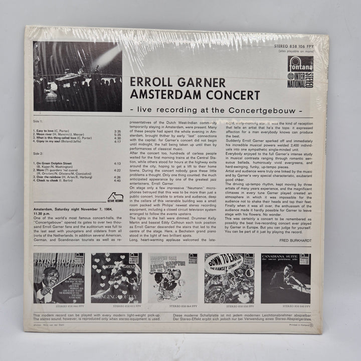 Erroll Garner Amsterdam Concert vinyl retro LP