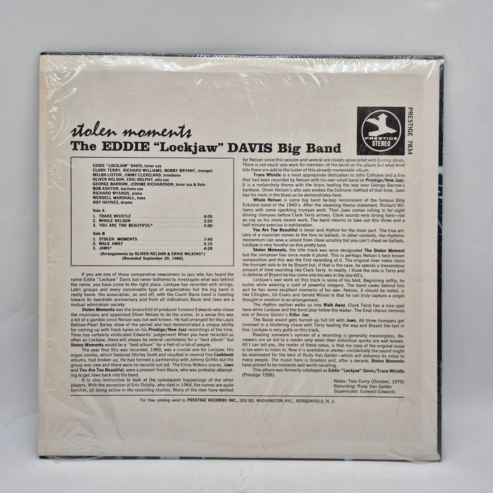 Stolen Moments vinyl LP Eddie Lockjaw Davis