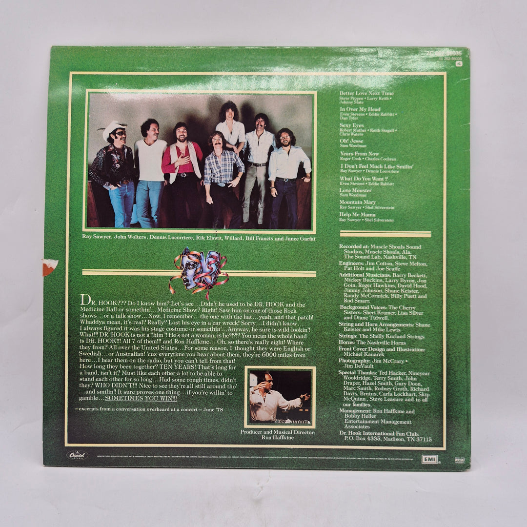 Dr Hook Sometimes You Win retro vinyl LP