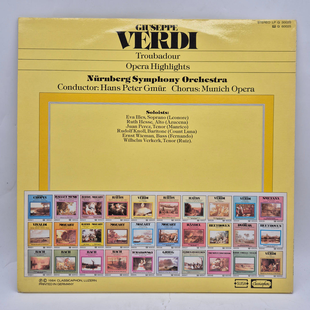 Verdi Troubadour LP retro gul vinyl