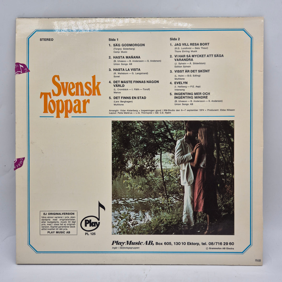 Svensk Toppar LP vinyl retro 1970-tal