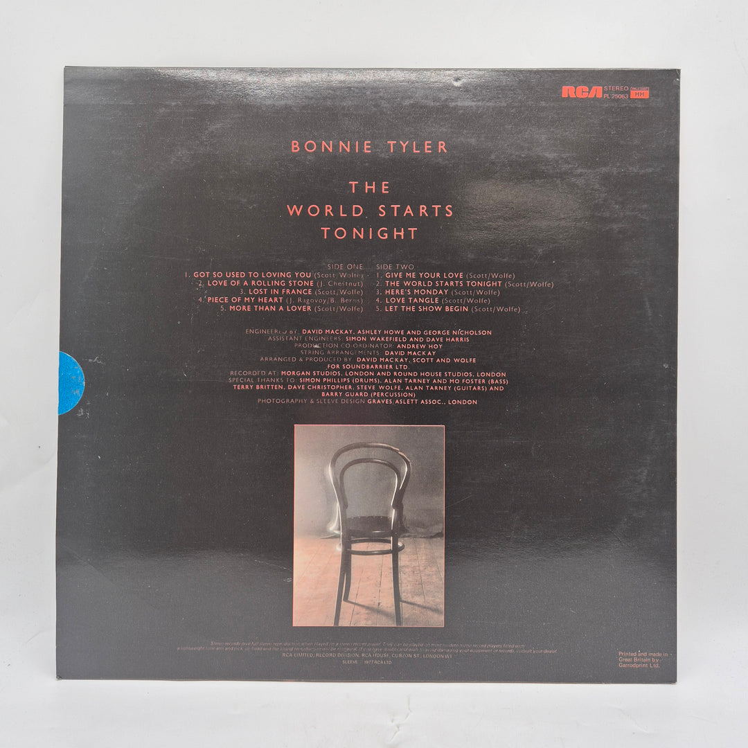 Bonnie Tyler LP The World Starts Tonight retro