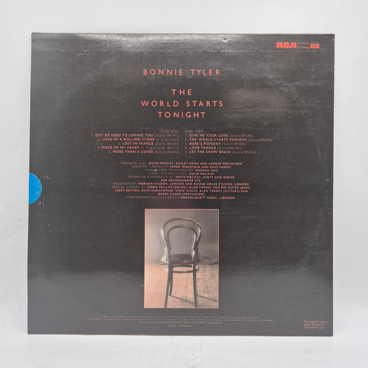 Bonnie Tyler LP The World Starts Tonight retro