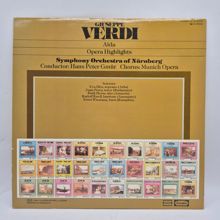 Verdi Aida vinyl LP retro 80-tal