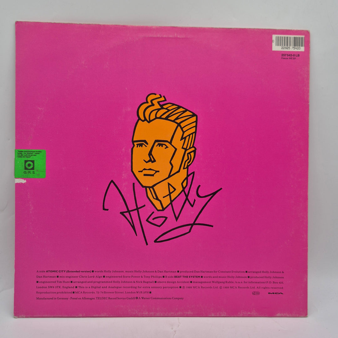 Holly Johnson Atomic City retro vinylsingel