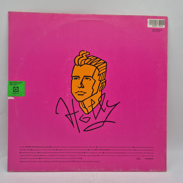 Holly Johnson Atomic City retro vinylsingel
