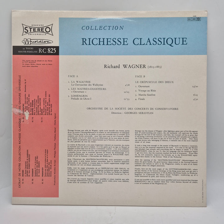 Richard Wagner retro LP Musidisc vinyl