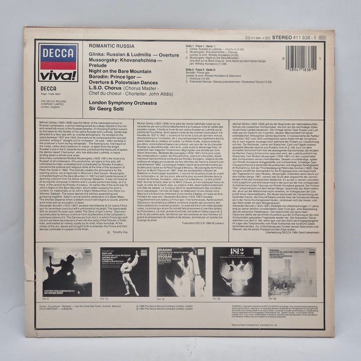 Romantic Russia LP Decca Viva retro