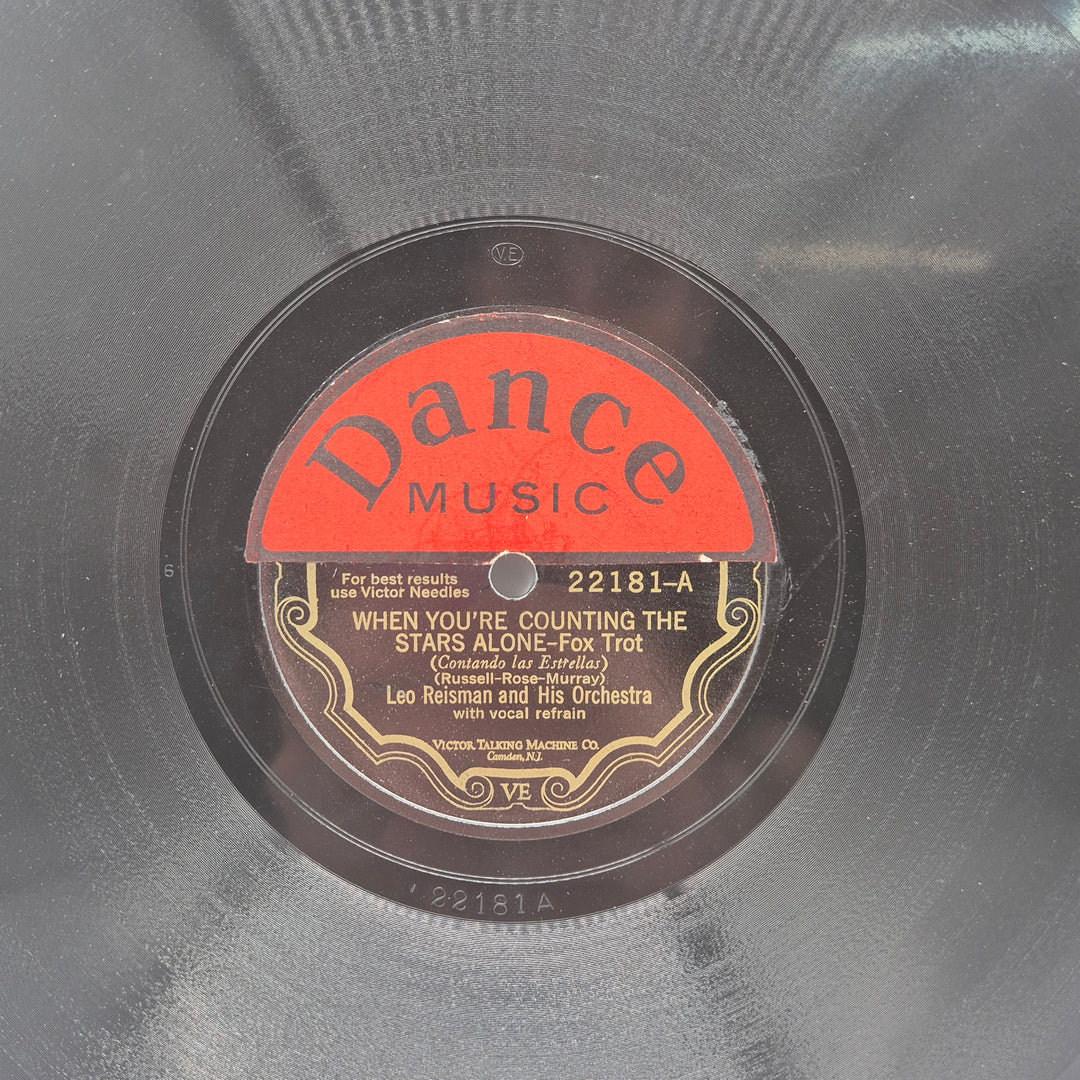 Vintage 78-varvs grammofonskiva Leo Reisman