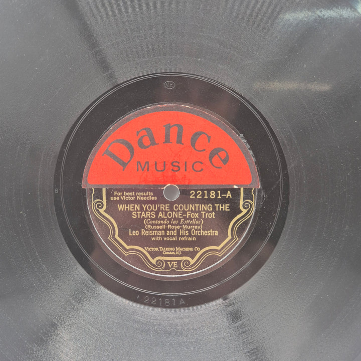 Vintage 78-varvs grammofonskiva Leo Reisman