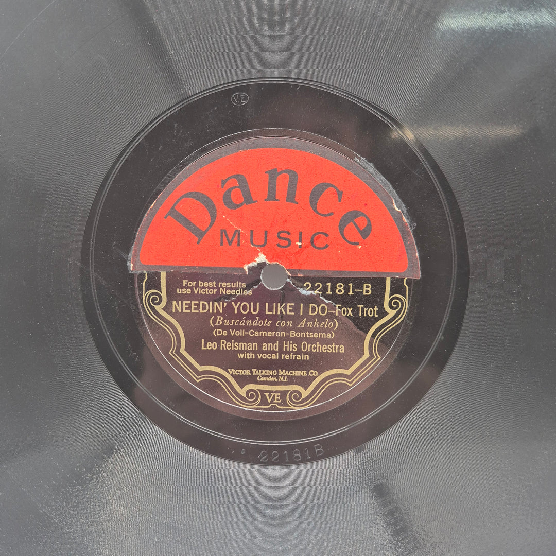 Vintage 78-varvs grammofonskiva Leo Reisman