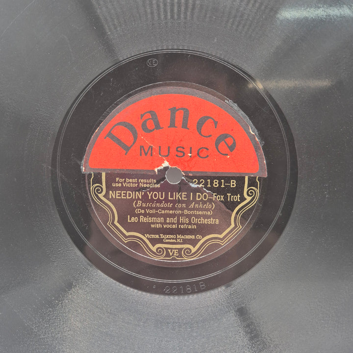 Vintage 78-varvs grammofonskiva Leo Reisman