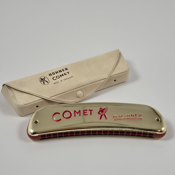 Hohner Comet retro munspel med fodral