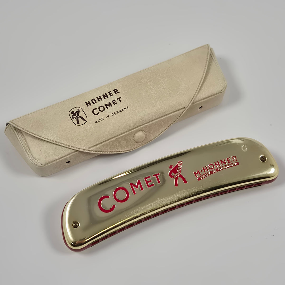 Hohner Comet retro munspel med fodral