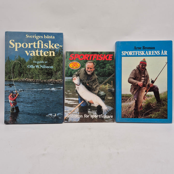 Retro bokpaket sportfiske 1990tal tre böcker