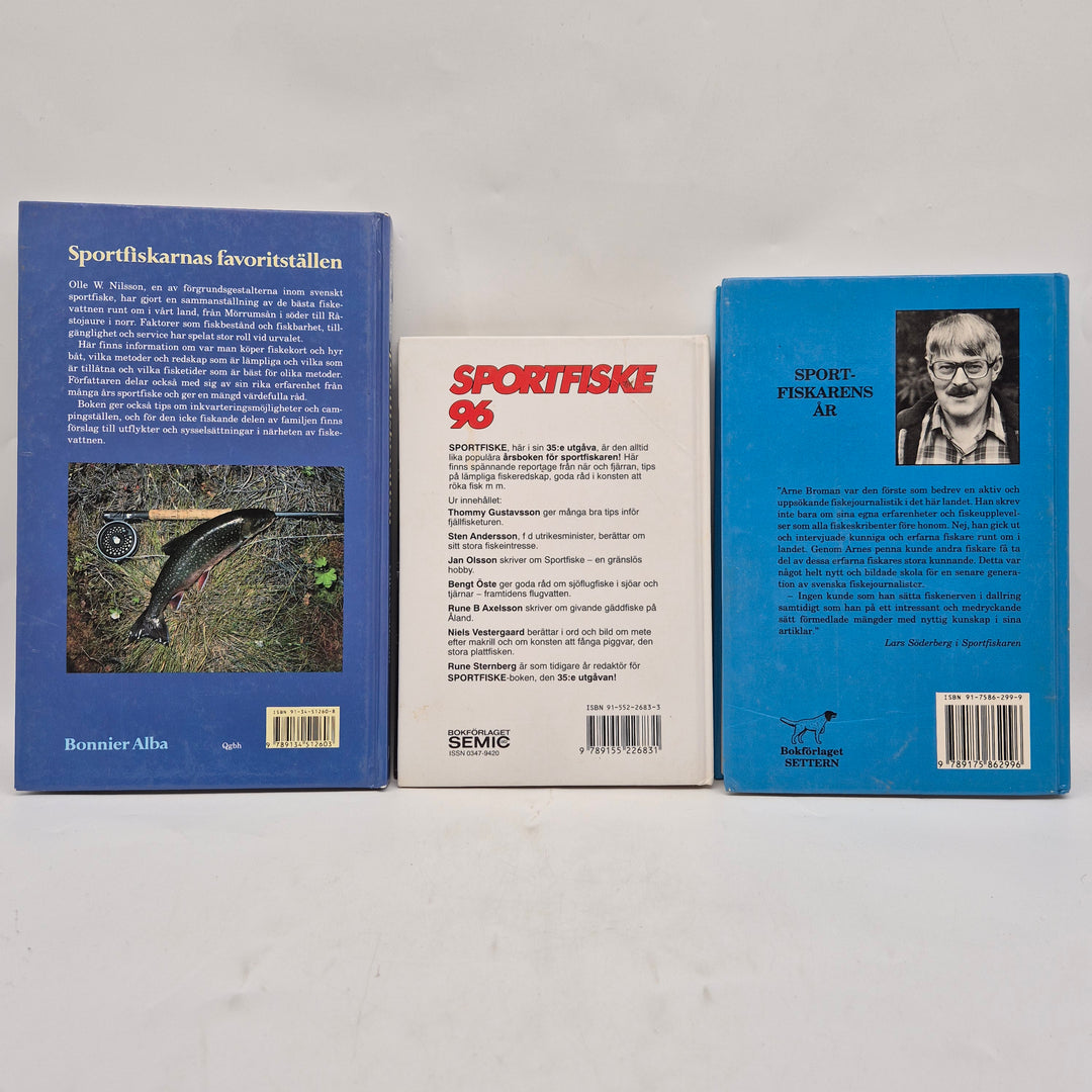 Retro bokpaket sportfiske 1990tal tre böcker
