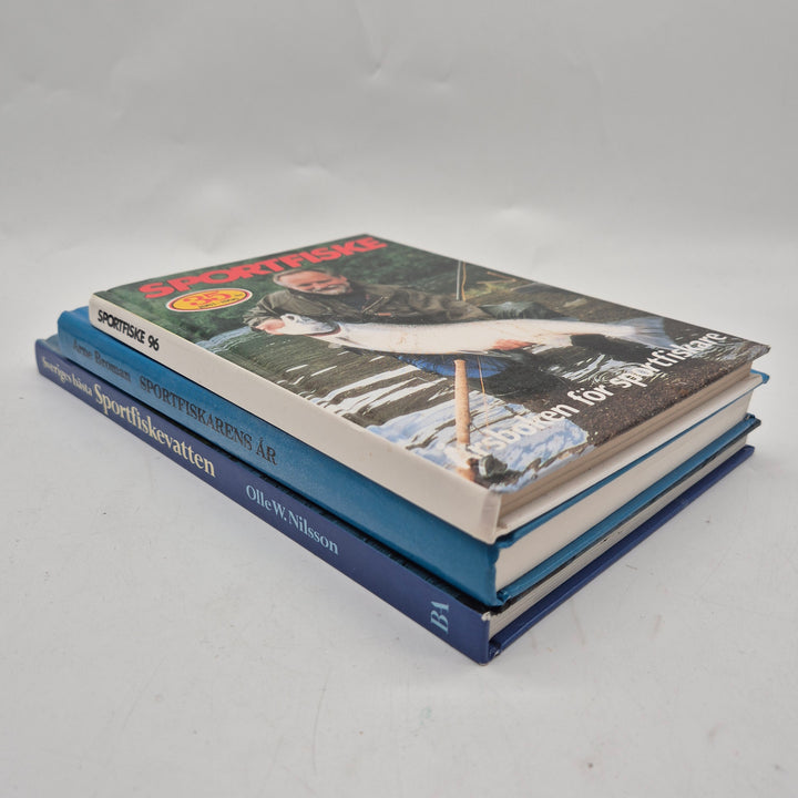 Retro bokpaket sportfiske 1990tal tre böcker